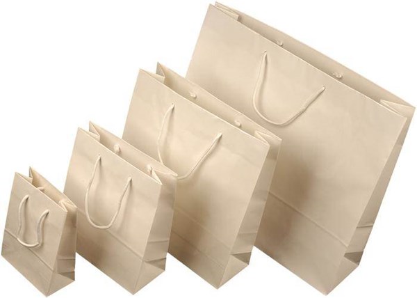 Obrázky: Papierová taška 38x13x31 cm, textilné šnúrky,biela