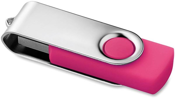 Obrázky: Techmate ružovo-str.vykláp. USB flash disk 32GB