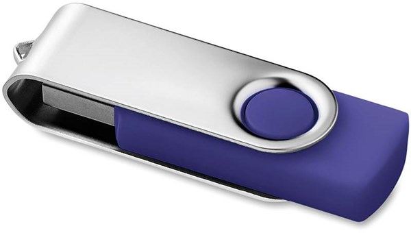 Obrázky: Techmate fialovo-str. vykláp. USB flash disk 2GB