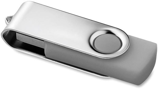 Obrázky: Techmate šedo-str. vykláp. USB flash disk 1GB