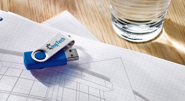 Obrázky: USB kľúč 2 GB, modrá, Obrázok 5