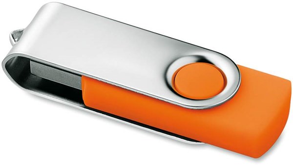 Obrázky: Techmate oranžovo-strieb.vykláp.USB flash disk16GB