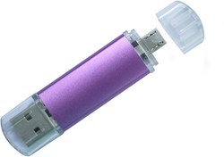 Obrázky: Hliníkový OTG flash disk GB s mikro USB, fialový