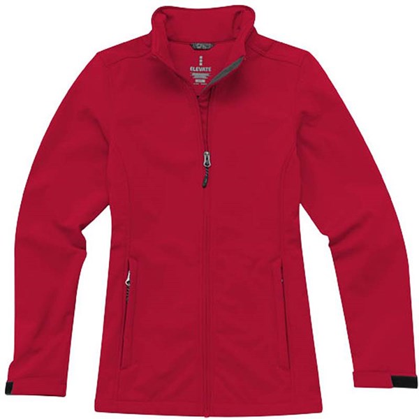 Obrázky: Červená dámska softshellová bunda Maxson ELEVATE L, Obrázok 3