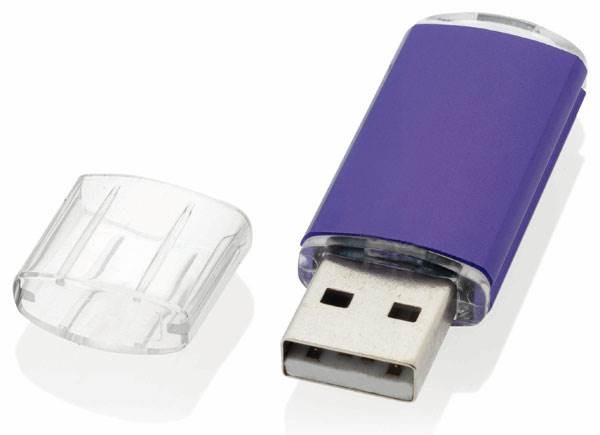 Obrázky: Plastový USB flash disk 2GB, fialový