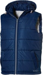 Obrázky: Fashion prešívaná vesta s kapucňou námor.modrá XL