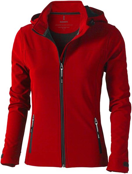 Obrázky: Langley dámska softshell bunda ELEVATE,červená M