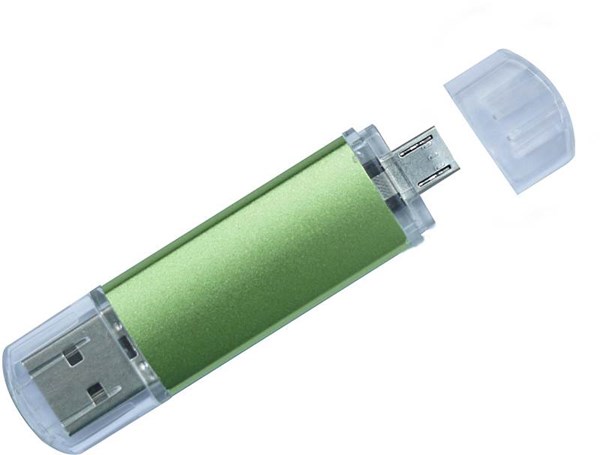 Obrázky: Hliníkový OTG flash disk GB s mikro USB, limeta