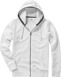 Obrázky: Arora mikina ELEVATE s kapucňou na zips, biela,3XL