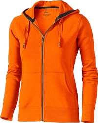Obrázky: Arora dámska mikina s kapucňou na zips,oranžová,XL