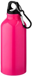 Obrázky: Ružová hliníková fľaša na 0,3 litra s karabinou