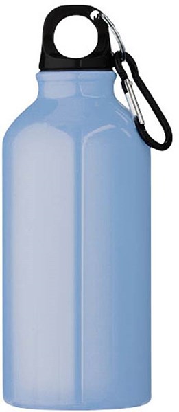 Obrázky: Svetlo modrá hliniková fľaša 0,35 l s karabínou, Obrázok 2