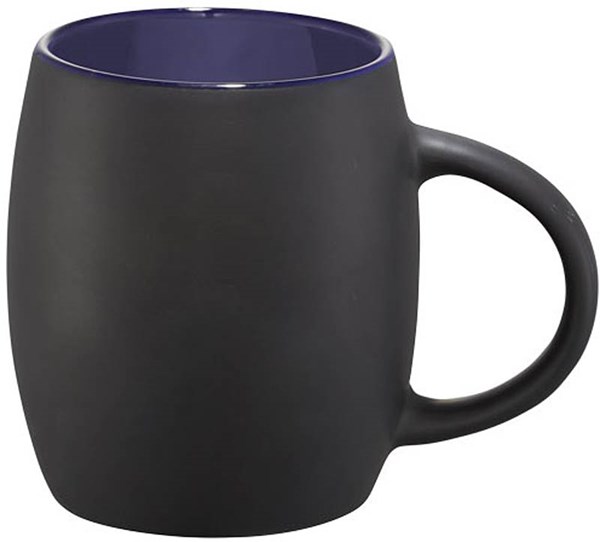 Obrázky: Čierny keramický hrnček 400 ml s modrým vnútrom , Obrázok 4