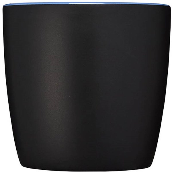 Obrázky: Čierny keramický hrnček 350 ml s modrým vnútrom, Obrázok 2