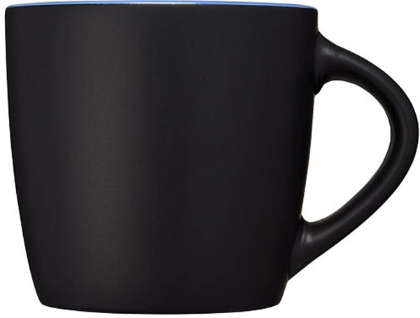 Obrázky: Čierny keramický hrnček 350 ml s modrým vnútrom, Obrázok 5