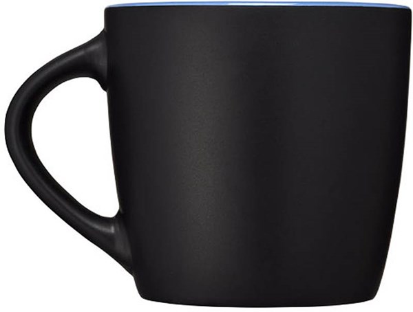 Obrázky: Čierny keramický hrnček 350 ml s modrým vnútrom, Obrázok 6