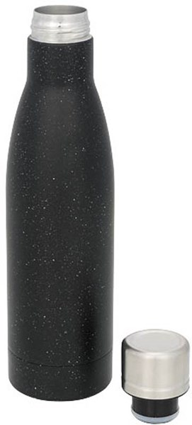 Obrázky: Čierna bodkovaná medená vákuová izol.fľaša, 500 ml, Obrázok 2