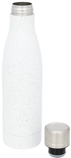 Obrázky: Biela bodkovaná medená vákuová izol.fľaša, 500 ml, Obrázok 2