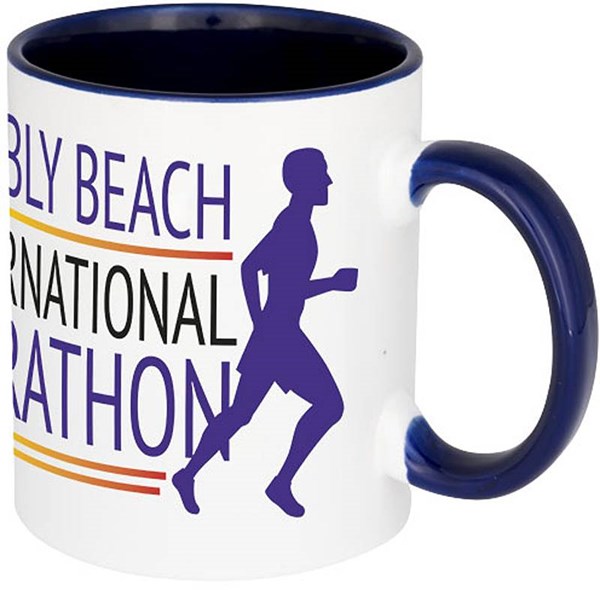 Obrázky: Modrý hrnček vhodný aj pre sublimačnú tlač,330 ml, Obrázok 6