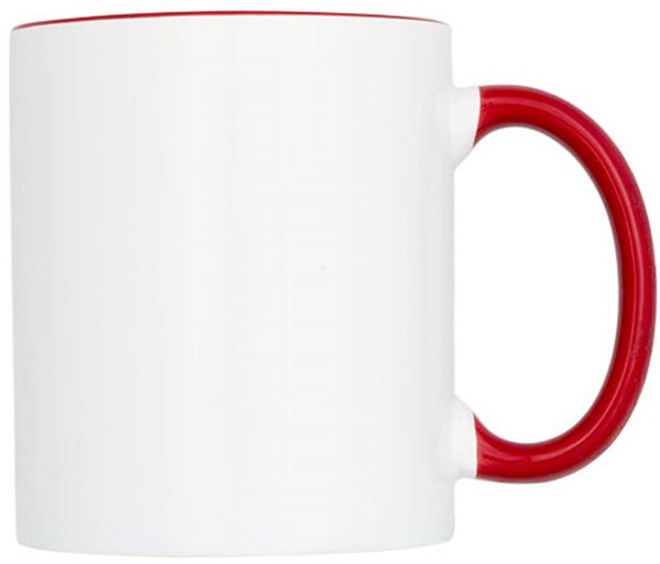 Obrázky: Červený hrnček vhodný pre sublimačnú tlač,330 ml, Obrázok 2