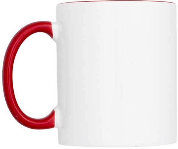 Obrázky: Červený hrnček vhodný pre sublimačnú tlač,330 ml, Obrázok 3