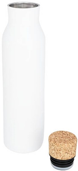 Obrázky: Biela fľaša s korkovým uzáverom, 590 ml, Obrázok 2