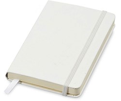 Obrázky: Biely zápisník A6 v doskách z imitácie kože