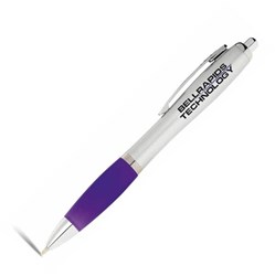 Obrázky: Strieborné guličkové pero s purpurovým úchopom ČN