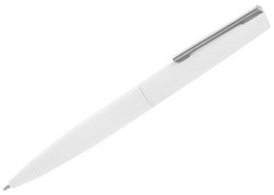 Obrázky: Biele guličkové pero s matným strieborným klipom