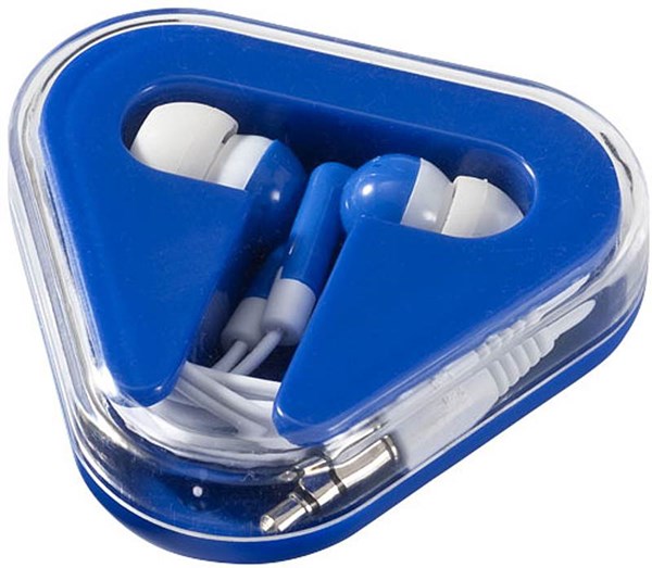 Obrázky: Modré slúchadká v trojuholníkovom boxe