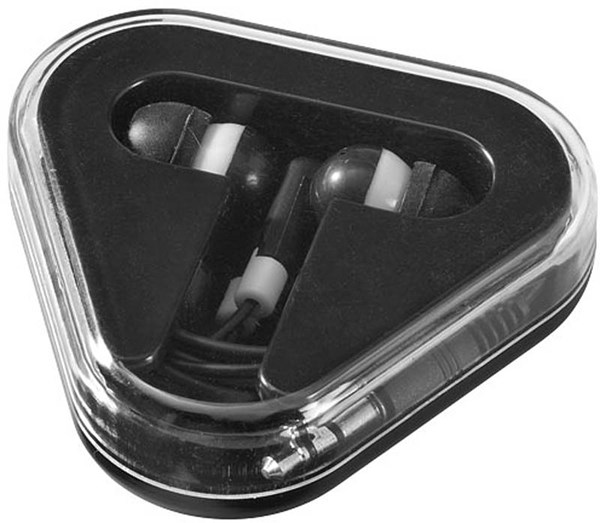 Obrázky: Čierne slúchadlá v trojuholníkovom boxe