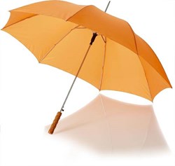 Obrázky: Oranžový automatický dáždnik s tvarov. rukoväťou
