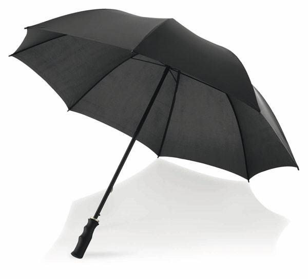Obrázky: Čierny automatický dáždnik s tvarovaným držadlom