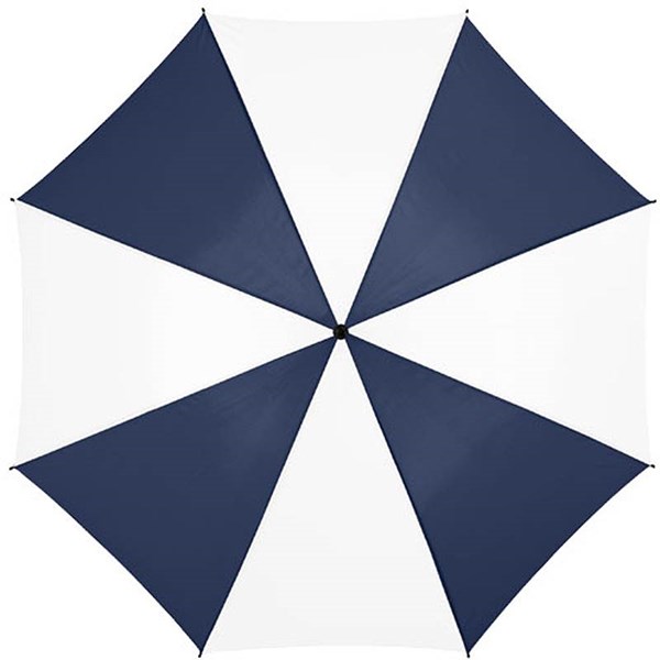Obrázky: Modrobiely automat. dáždnik s tvarovaným držadlom, Obrázok 2