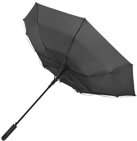 Obrázky: Čierny automatický dáždnik s gumovou rukoväťou, Obrázok 2