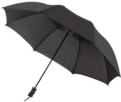 Obrázky: Čierny automatický dáždnik s geometrickým dizajnom