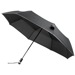 Obrázky: Čierny skladací dáždnik MARKSMAN s LED svetlom