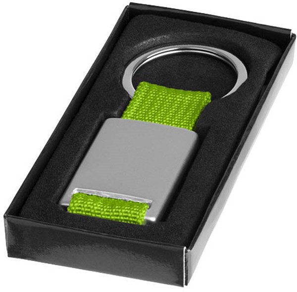 Obrázky: Kovový prívesok na kľúče so sv.zeleným pásikom