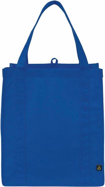 Obrázky: Nákupná netkaná eko taška, zosílené dno, modrá, Obrázok 4