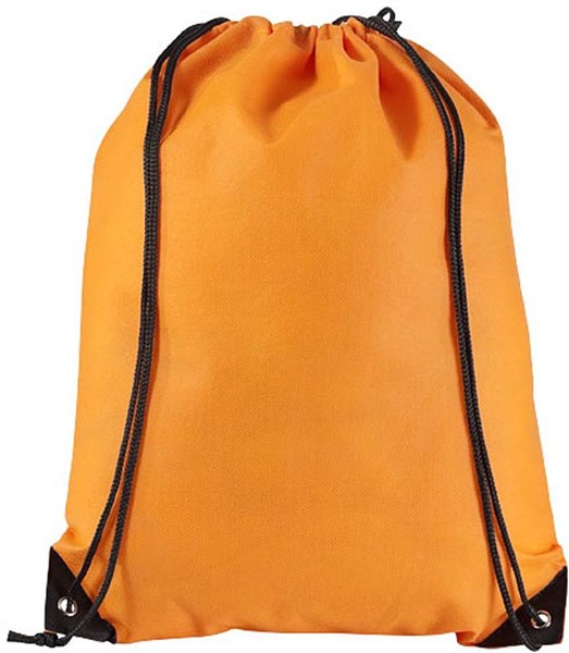 Obrázky: Oranžový jednoduchý ruksačik z netkanej textílie, Obrázok 2