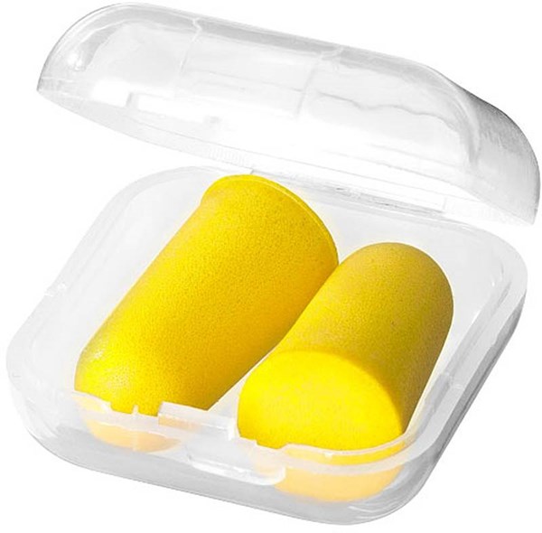 Obrázky: Žlté štuple do uší v transparentnom puzdre
