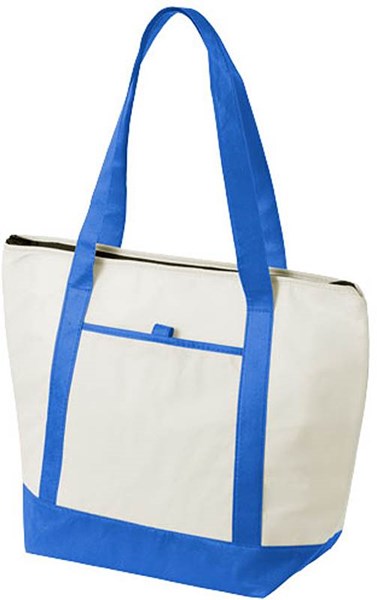 Obrázky: Modrá netkaná chladiaca taška na zips, Obrázok 2