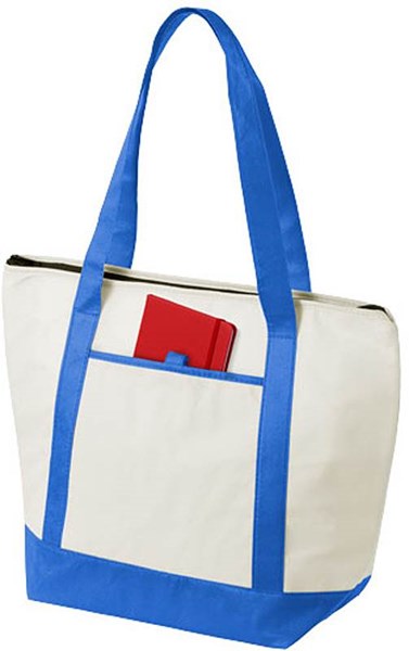 Obrázky: Modrá netkaná chladiaca taška na zips, Obrázok 3