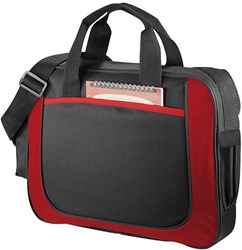 Obrázky: Konferenčná taška z 600D polyesteru červená/čierna