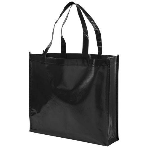 Obrázky: Čierna laminovaná netkaná taška