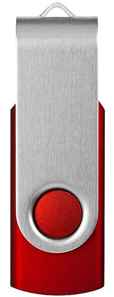 Obrázky: Twister basic tm.červeno-strieborný USB disk 16GB, Obrázok 3