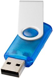 Obrázky: Twister metal transpar. modrý USB flash disk 2GB