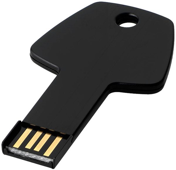Obrázky: Hliníkový USB flash disk 4GB-čierny kľúč