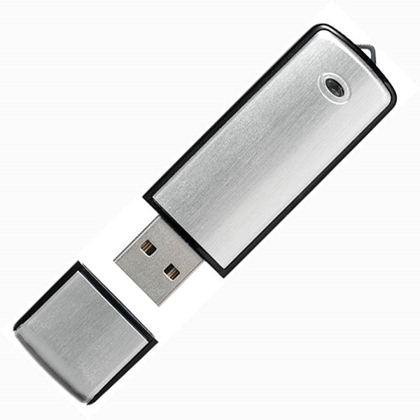 Obrázky: Square strieborný USB flash disk, 2GB, Obrázok 2