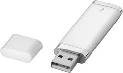 Obrázky: Strieborný plastový USB flash disk 2GB s krytkou
